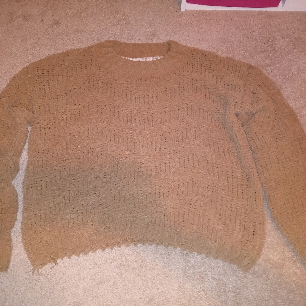 Chunky brown, knitted sweater